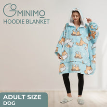 GOMINIMO Hoodie Blanket Adult (Blue Dog)GO-HB-136-AYS