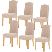 GOMINIMO 6pcs Dining Chair Slipcovers/ Protective Covers (Ivory) GO-DCS-101-RDT
