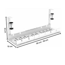 GOMINIMO Retractable Cable Management Tray- No Drilling Type (White) GO-CMT-103-KX
