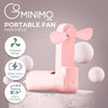 GOMINIMO USB Rechargeable Portable Handheld Fan with 3 Speed(Pink) GO-HF-101-XHT