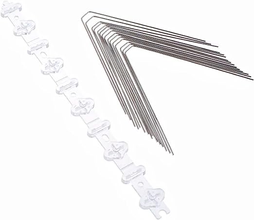 NOVEDEN 20Pcs X 25CM Anti Bird Repellent Stainless Steel Bird Spikes (Silver) NE-BSP-100-MYP