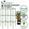 NOVEDEN 3 Sets Tomato Supports Cages with 20 Clips , 50 Twist Tie and 30meters Rope (Green)