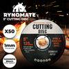 RYNOMATE 50 Pcs Cutting Wheel Discs 125mm (Black) RNM-CD-100-JS