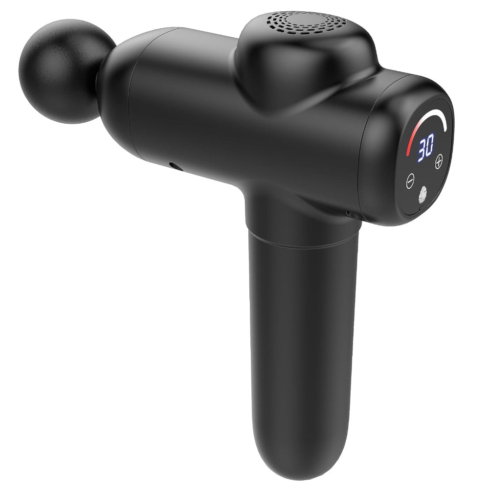 VERPEAK 3200RPM Mini Massage Gun with 6 Heads and 30 Adjustable Speed Levels (Black)