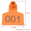 1-100 Cattle Number Ear Tags 5x4cm Set - Small Orange Pig Goat Livestock Label