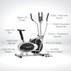 Powertrain 3-in-1 Elliptical Cross Trainer Exercise Bike with Resistance Bands