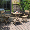 SquareTable Folding Bistro Set Solid Fir Wood Table Garden Outdoor Lounge