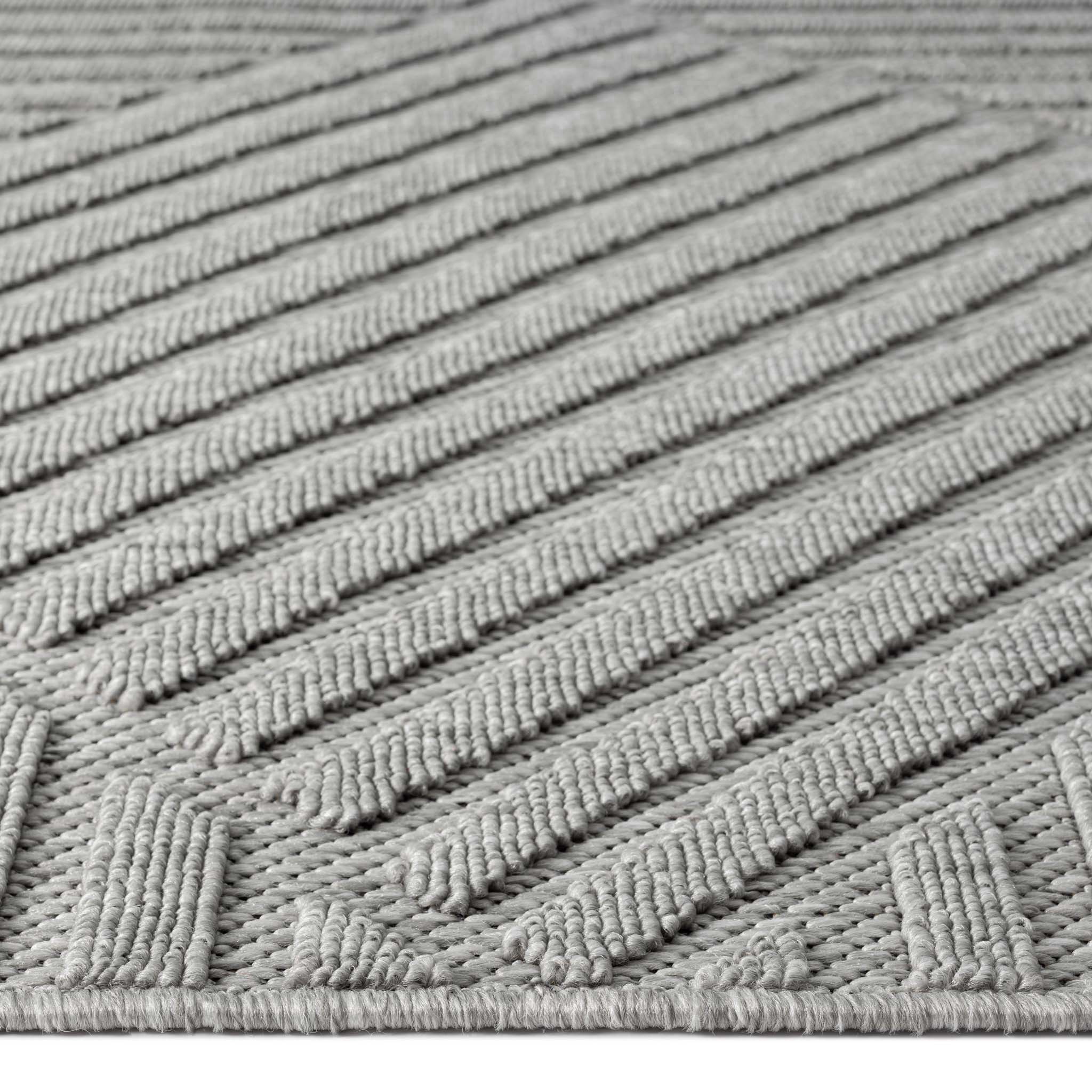 Alpha Outdoor Rug - Light Grey - 120x170