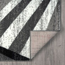 Adore Geometric Textural Rug - Grey - 300x400