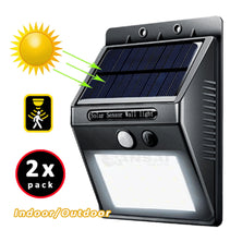 2X Solar Sensor LED Light Outdoor PIR Motion Wall Lights Waterproof