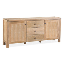 Woodland 140cm Buffet Table Cabinet Timber Wood 3 Drawer 2 Door Natural