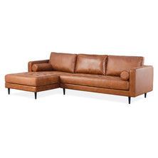 Chelsea 2 Seater Sofa Fabric Lounge Couch with LHF Chaise Light Brown