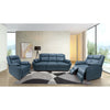 Bella 2 Seater Electric Recliner Genuine Leather Upholstered Lounge - Blue