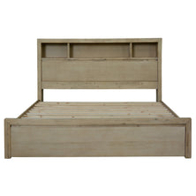 Brunet Bed Frame King Size Timber Mattress Base With Storage Drawers Brush Smoke