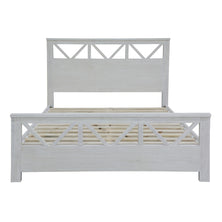 Myer King Size Bed Frame Solid Timber Wood Mattress Base White Wash