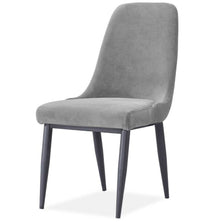 Eva Dining Chair Set of 8 Fabric Seat with Metal Frame - Grey