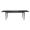 Claire Dining Table Extendable 170-230cm Solid Oak Wood Furniture - Black