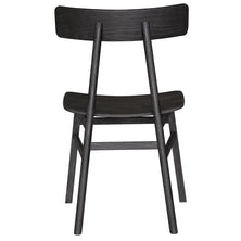 Claire Dining Chair Set of 8 Solid Oak Wood Timber Seat Furniture - Black