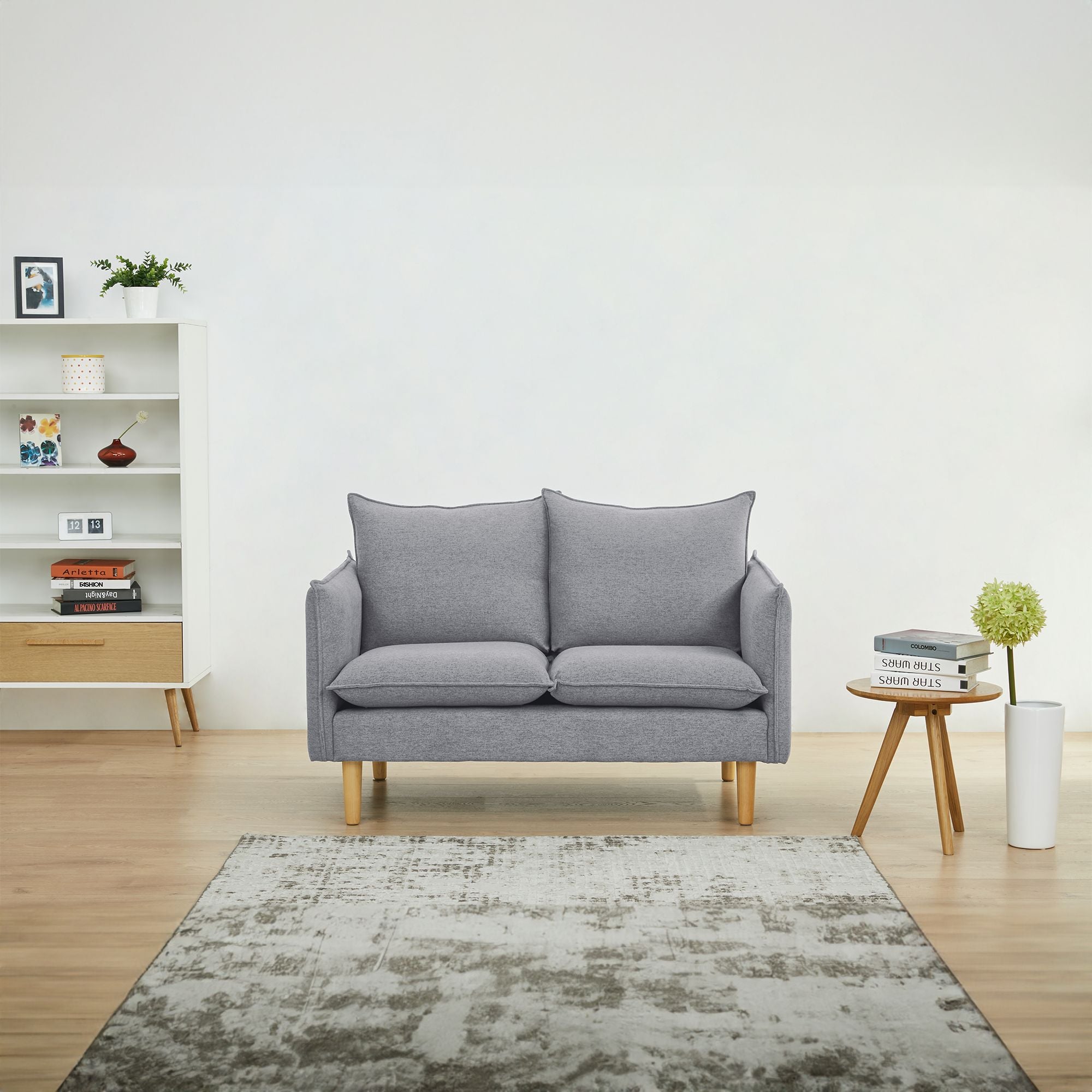 Sinatra 2 Seater Fabric Sofa Lounge Couch Grey