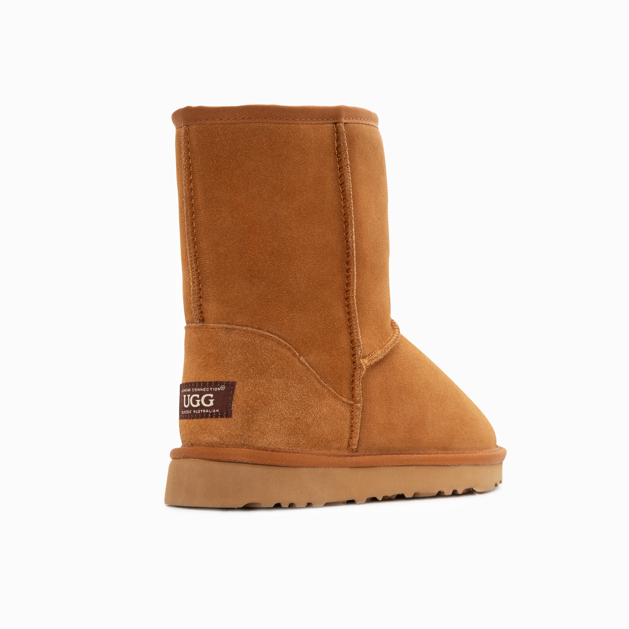 Ugg Boots Genuine Australian Sheepskin Unisex Short Classic Suede (Chestnut, EU35)