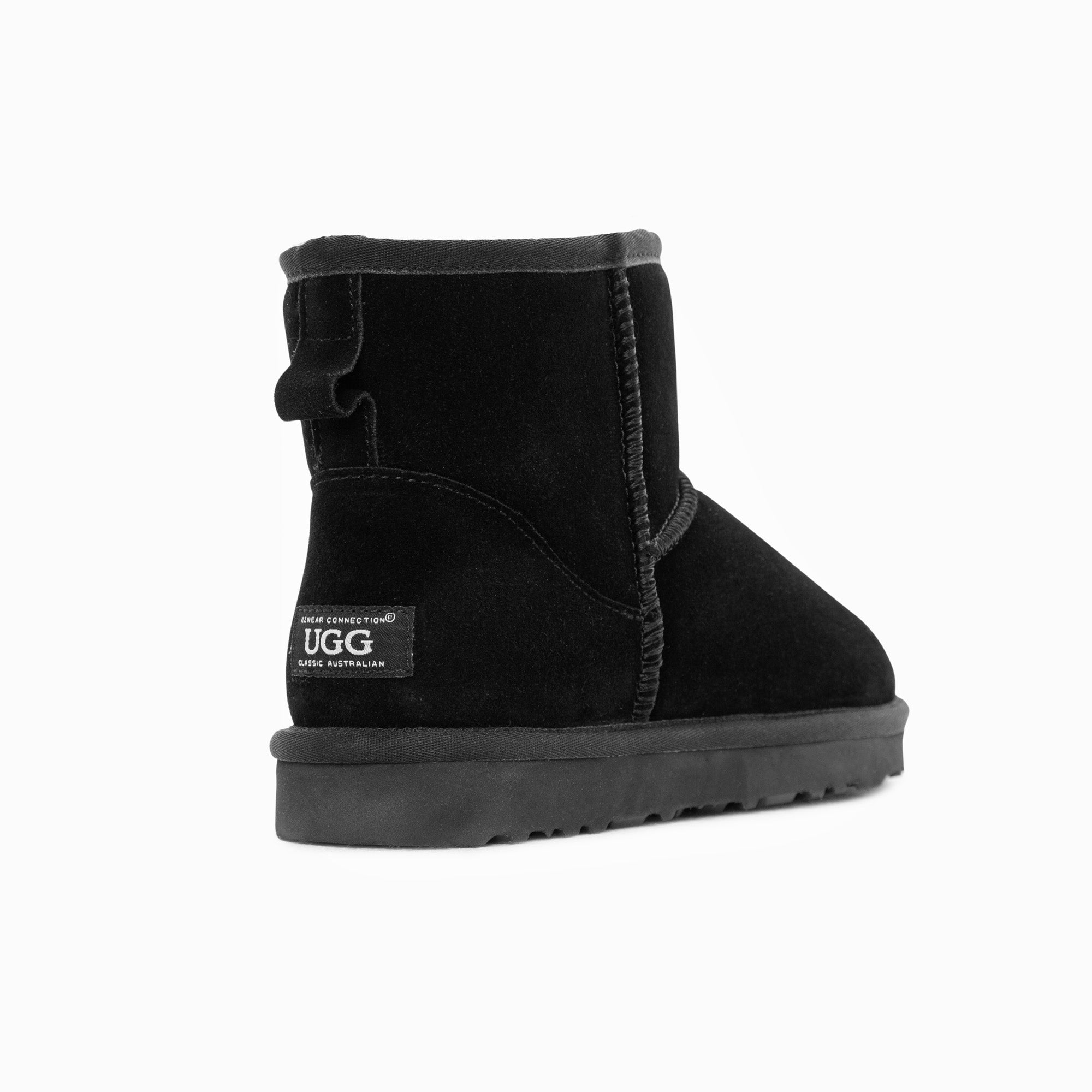 Ugg Boots Genuine Australian Sheepskin Unisex Mini Classic Suede (Black, EU35)