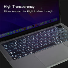 Keyboard Cover Skin For MacBook Air Pro 13 13.6 14 15.3 16 A2442 A2779 A2485 A2780 A2681 A2941 M1 M2 2021 to 2023 Clear