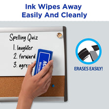 10Pack White Board Markers Erase Marker  Bullet Tip  Black Ink