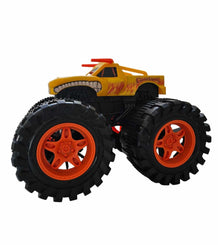 Friction Powered Yellow Bison Monster Truck for Children 1:16 Scale 3+