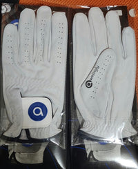 Awezingly Premium Quality Cabretta Leather Golf Glove for Men - White (XL)