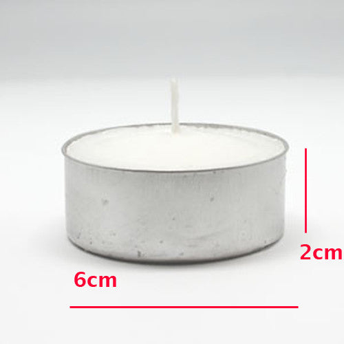 Large Tealight Candles 6cm Wide in silver foil cup  50 in a pack - Party Event Wedding BBQ Dinner Romantic Ambience Decor