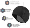 Helmet Fleece Inner Liner Cycling Skull Cap Winter Thermal MTB Mountain Cycling Cap for Men Women Headwear for Running Skiing & Winter Sports BLACK Rockbros