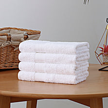 Linenland Bath Towel 4 Piece Cotton Hand Towels Set - White
