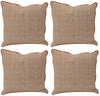 Pack of 4 Azuk Orange & Grey Cushion Covers 50cm x 50cm