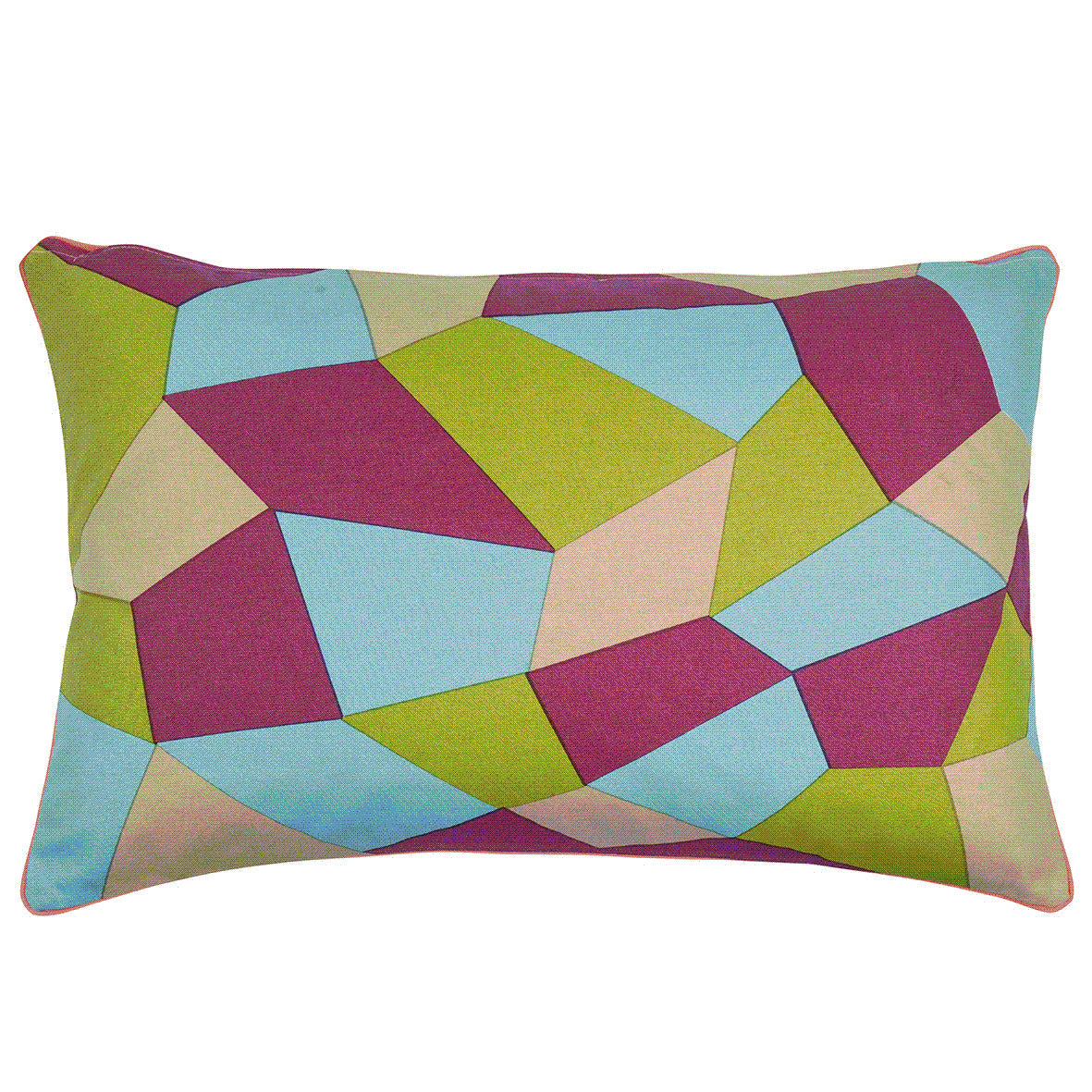 Pack of 4 Geo Green Geometric Design Rectangle 40x60cm Cushion Covers