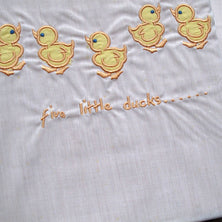Five Little Ducks Embroidered Polyester Cotton Bassinet Size Sheet Set