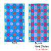 Jacquard Velour Reversible Beach Towel Blue Circles