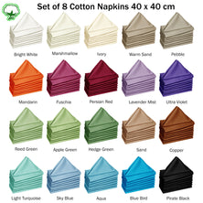 Hoydu Set of 8 Cotton Napkins Aqua