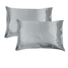 Accessorize 300TC Deluxe Essentials Satin Standard Pillowcases Silver