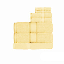 Kingtex 550gsm Cotton 7 Pce Bath Sheet Set Yellow