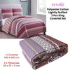 Seville 3 Pce Lightly Quilted Polyester Cotton Coverlet Set Queen/King