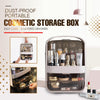 Portable Transparent Cosmetic Organizer Makeup Dust-proof Storage Box(White)