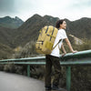 60L Travel Boarding Backpack Outdoor Trekking Luggage Hiking Camping Rucksack Large Capacity Storage Backpack(Khaki)