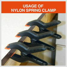 4Pc 9'' Strong Spring Clamps  Heavy Duty Nylon Clip Quick Grip Black Large Size