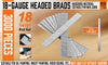 3000Pc Brad Nails 15mm Long 18GA Air Brad Nails Gun Flooring Cornice Carpentry