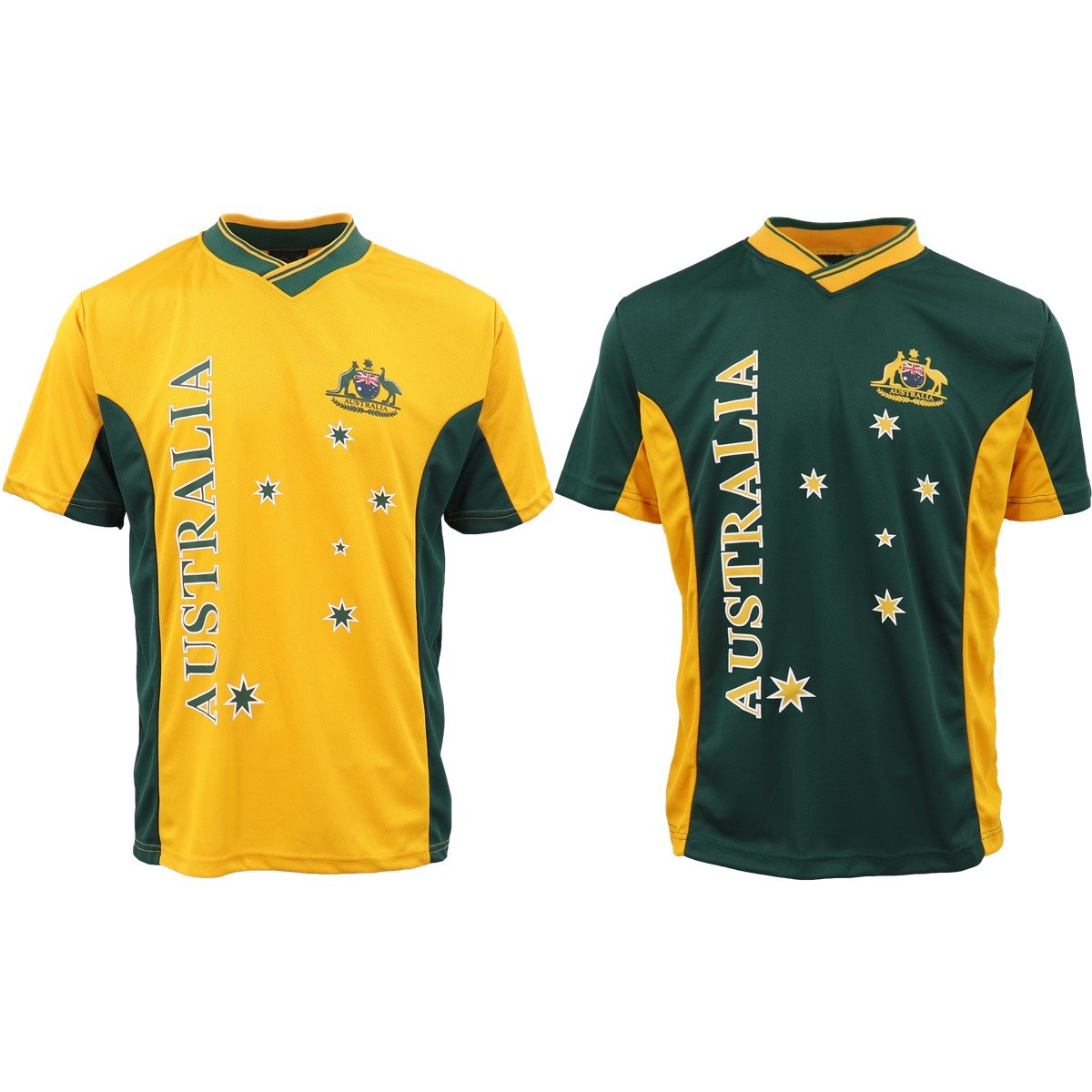 Adults Kids Men's Sports Soccer Rugby Jersy T Shirt Australia Day Polo Souvenir, Gold, 4 (Kids)