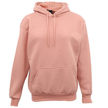 Adult Unisex Men's Basic Plain Hoodie Pullover Sweater Sweatshirt Jumper XS-8XL, Wash Pink, XL