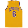 Kid's Basketball Jersey Tank Boys Sports T Shirt Tee Singlet Tops Los Angeles, Yellow - Los Angeles 6, 4