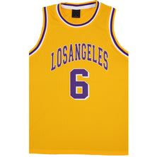 Kid's Basketball Jersey Tank Boys Sports T Shirt Tee Singlet Tops Los Angeles, Yellow - Los Angeles 6, 8
