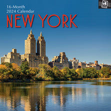 New York - 2024 Square Wall Calendar 16 Month Premium Planner Xmas New Year Gift