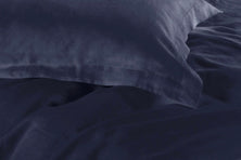 1000TC Tailored Double Size Quilt/Duvet Cover Set - Midnight Blue
